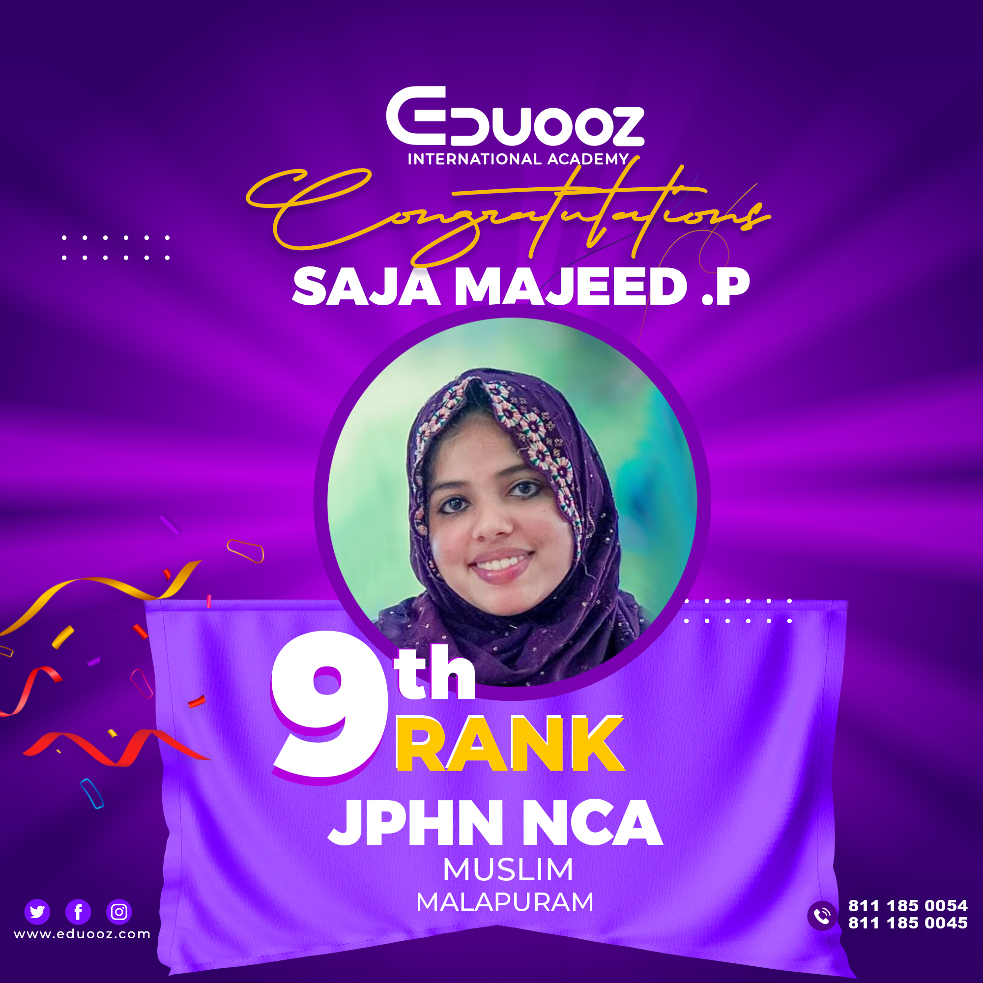 Rank holder portrait: Saja Majeed P.jpg